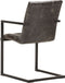 vidaXL - Eetkamerstoelen - 2 - st - echt - leer - verweerd - grijs