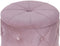 PUEBLO - Poef set van 2 - Roze - 40/33 cm - Fluweel