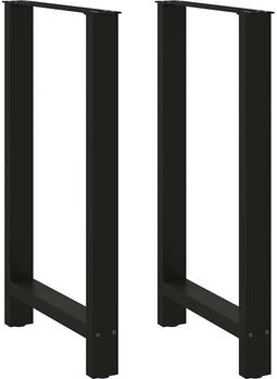 vidaXL - Salontafelpoten - 2 - st - 60x(100-101) - cm - staal - zwart