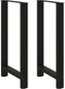 vidaXL - Salontafelpoten - 2 - st - 60x(100-101) - cm - staal - zwart