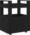 vidaXL - Keuken - Trolley - Zwart - Eiken - 60x45x80 - cm - Gelaagd - Hout