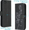iMoshion Hoesje Geschikt voor iPhone SE (2022) / SE (2020) / 8 / 7 Hoesje Met Pasjeshouder - iMoshion Design Softcase Bookcase - Wit / Zwart / Woman Flower Black