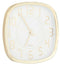 Muurklok Vierkant Gouden Glas Plastic 31 x 31 x 4,5 cm (6 Stuks)