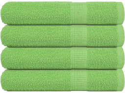vidaXL - Handdoeken - 4 - st - 100x200 - cm - 360 - g/m² - 100% - katoen - appelgroen