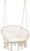 Hangstoel - boho - tuinschommel - met kussen - 35x63x80cm - wit