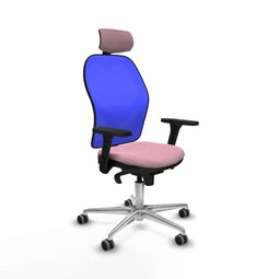 Piqueras y Crespo 3D086G2 - Bureaustoel - Verstelbare hoogte en hoofdsteun - Roze