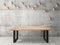 Feel Home - 200x100 Eettafel - Massief Glad Boomstamblad Eiken - 5 cm dik - U Frame
