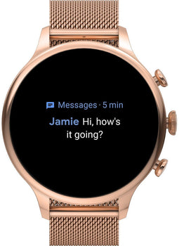 Fossil Gen 6 FTW6082 - Smartwatch - 42 mm - Roségoudkleurig