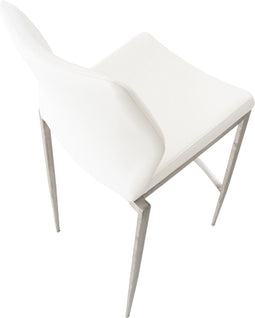 Barkruk Stavanger Kunstleer Mat geborsteld RVS frame, Grijs