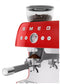 Smeg EGF03RDEU - Espressomachine met bonenmaler - 20 bar druk - Rood