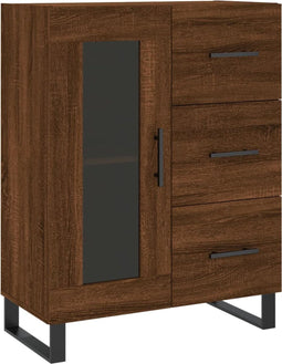 vidaXL - Dressoir - 69,5x34x90 - cm - bewerkt - hout - bruin - eikenkleur