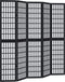 vidaXL - Kamerscherm - met - 5 - panelen - massief - paulowniahout - zwart
