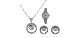 Pierre Cardin Classic - Polshorloge met sieradenset - Waterbestendig - Blauw/Zilver