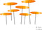 7 stuks! Zonnevanger Oranje medium 120x15 cm