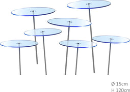 7 stuks! Zonnevangers Blauw medium 120x15 cm Cazador Del Sol