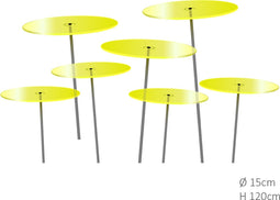 7 stuks! Zonnevangers Citroen geel medium 120x15 cm Cazador Del Sol