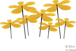 7 stuks! Zonnevangers Lotta Geel 120 cm Cazador Del Sol