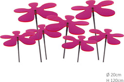 7 stuks! Zonnevangers Lotta Rood-Roze (kleur fuchsia) 120 cm Cazado...