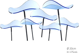 7 stuks! Zonnevangers Lucy Blauw groot 175x20 cm Cazador Del Sol