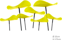 7 stuks! Zonnevangers Lucy Citroen geel groot 175x20 cm Cazador Del...