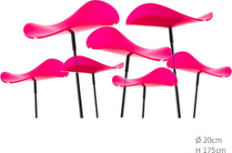 7 stuks! Zonnevangers Lucy Rood-Roze (kleur fuchsia) groot 175x20 c...