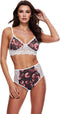 Baci - Grey Floral & Lace Bra Set M/L