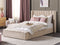 NOYERS - Bed met opbergruimte - Beige - 160 x 200 cm - Fluweel