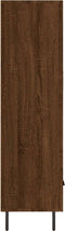 vidaXL - Hoge - kast - 69,5x31x115 - cm - bewerkt - hout - bruin - eikenkleur