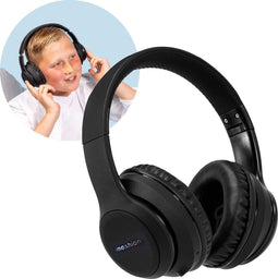 imoshion Draadloze Kinderkoptelefoon LED Light - Met AUX kabel - Zwart