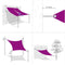 vidaXL - Zonnezeil - 6x6x6 - m - 100% - polyester - oxford - zandkleurig