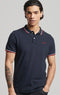 Superdry Classic Polo Pique - Modern-fit - Heren Poloshirt XXL - Donkerblauw