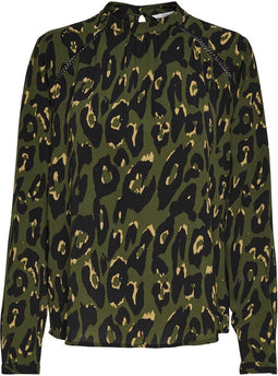 ONLY ONLNEW MALLORY LS BLOUSE AOP WVN NOOS - Dames Blouse - Lange mouwen - All-over print - Maat L (40)