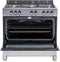 Everglades EVCK9011 - Gasfornuis - RVS - 90CM - 96 Liter - 6 Ovenstanden - Wokbrander - Timer