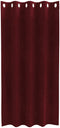 vidaXL - Zwarte - Outdoorgordijnen - met - Oogjes - 2 - stuks - Bordeauxrood - Velours