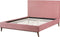 BAYONNE - Tweepersoonsbed - Roze - 160 x 200 cm - Fluweel