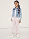 NAME IT NKFTALLI DNM1677 - Meisjes Spijkerjasje - Knoopsluiting en Ruche Details - Maat 92