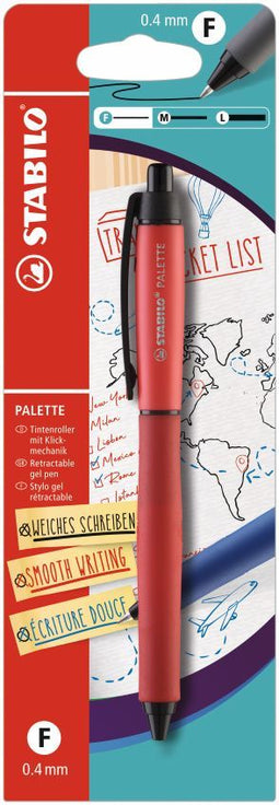 STABILO PALETTE - Gel Roller - 0,4 mm - Rood - Blister Met 10 Stuks