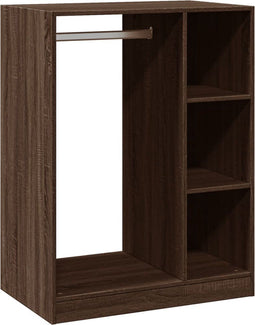 vidaXL - Kledingkast - 77x48x102 - cm - bewerkt - hout - bruin - eikenkleurig