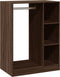 vidaXL - Kledingkast - 77x48x102 - cm - bewerkt - hout - bruin - eikenkleurig