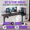 Avalo Gaming Bureau - 160x100x75 CM - L Vormig Hoekbureau - LED Verlichting - Zwart - Hoek Rechts