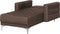 ABERDEEN - Chaise longue - Donkerbruin - Symmetrisch - Polyester