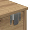 vidaXL - Wandschap - met - lades - 100x37,5x19cm - bewerkt - hout - artisanaal - eiken