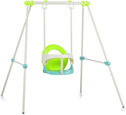Smoby - Metalen babyschommel - Maximaal 25 kg - 120 x 117 x 120 cm - Wit Groen Blauw