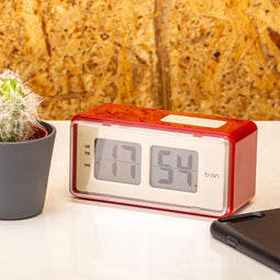 Balvi digitale wekker retro LCD Flip - Rood