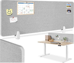 tectake® Bureauscherm Noisy - Scheidingswand met geluidsabsorberende PET-kern - 130 x 40 cm