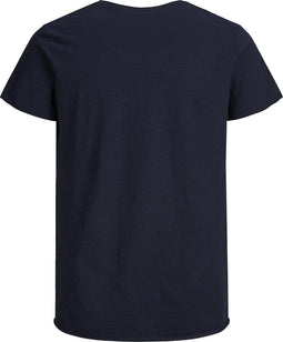 JACK&JONES JJEBAS TEE SS U-NECK NOOS - Heren T-shirt - 100% biologisch katoen - Maat S