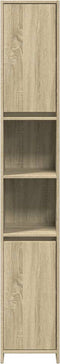vidaXL - Badkamerkast - 30x30x183,5 - cm - spaanplaat - sonoma - eikenkleurig