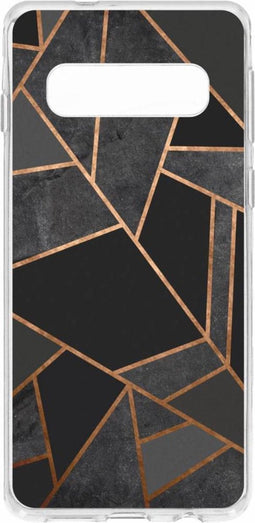 Hoesje Geschikt voor Samsung Galaxy S10 Plus Hoesje Siliconen - Design Backcover siliconen - Meerkleurig / Black Graphic