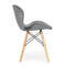 Fluwelen eetkamerstoelen grijs - Set van 4