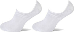 Basset - 2-paar onzichtbare Footies - Lage bamboe sneakersokken - Wit/Zwart (2-paar)